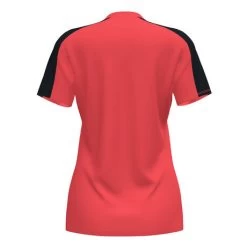 JOMA Camiseta Manga Corta Mujer Academy III Coral Flúor Negro -Deportiva Ropa Tienda 901141.041 3