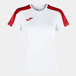 JOMA Camiseta Manga Corta Mujer Academy III Blanco Rojo