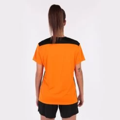 JOMA Camiseta Manga Corta Mujer Championship VI Naranja Negro -Deportiva Ropa Tienda 901265.881 3