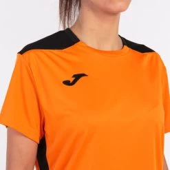 JOMA Camiseta Manga Corta Mujer Championship VI Naranja Negro -Deportiva Ropa Tienda 901265.881 5