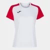 JOMA Camiseta Manga Corta Mujer Academy IV Blanco Rojo -Deportiva Ropa Tienda 901335.206 1