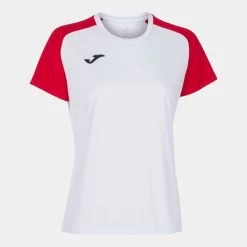 JOMA Camiseta Manga Corta Mujer Academy IV Blanco Rojo