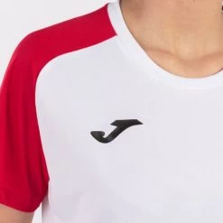 JOMA Camiseta Manga Corta Mujer Academy IV Blanco Rojo -Deportiva Ropa Tienda 901335.206 5