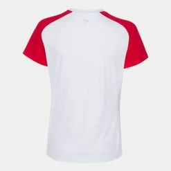 JOMA Camiseta Manga Corta Mujer Academy IV Blanco Rojo -Deportiva Ropa Tienda 901335.206 7