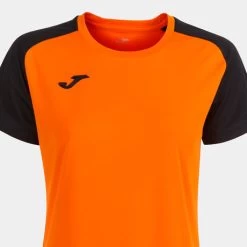 JOMA Camiseta Manga Corta Mujer Academy IV Naranja Negro -Deportiva Ropa Tienda 901335.881 9