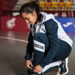 JOMA Chaqueta Con Capucha Mujer Academy IV Blanco Marino -Deportiva Ropa Tienda 901336.203 7
