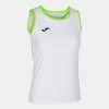 JOMA Camiseta Tirantes Mujer Break Blanco Verde Flúor -Deportiva Ropa Tienda 901388.217 1