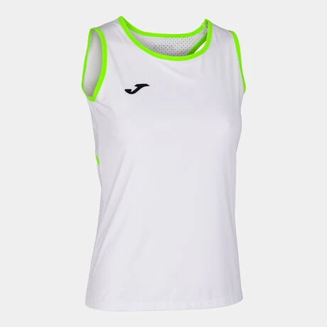JOMA Camiseta Tirantes Mujer Break Blanco Verde Flúor 3 JOMA Camiseta Tirantes Mujer Break Blanco Verde Flúor