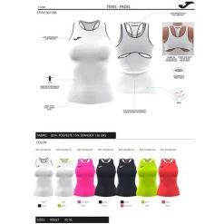 JOMA Camiseta Tirantes Mujer Break Blanco Verde Flúor 13 JOMA Camiseta Tirantes Mujer Break Blanco Verde Flúor -Deportiva Ropa Tienda 901388.217 6