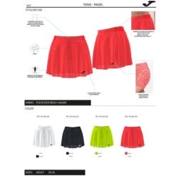 JOMA Falda Mujer Break Blanco 17 JOMA Falda Mujer Break Blanco -Deportiva Ropa Tienda 901390.200 8