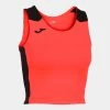 JOMA Top Mujer Record II Coral Flúor Negro -Deportiva Ropa Tienda 901397.041 1