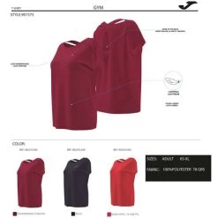 JOMA Camiseta Manga Corta Mujer Core Rojo -Deportiva Ropa Tienda 901575.655 3