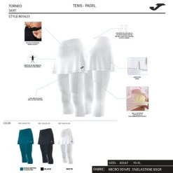 JOMA Falda Mujer Combi Torneo Blanco -Deportiva Ropa Tienda 901623.200 10