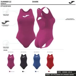 JOMA Bañador Mujer Shark Negro -Deportiva Ropa Tienda 901635.100 3