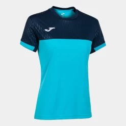 JOMA Camiseta Manga Corta Mujer Montreal Turquesa Flúor Marino