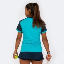 JOMA Camiseta Manga Corta Mujer Montreal Turquesa Flúor Marino -Deportiva Ropa Tienda 901644.013 4