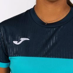 JOMA Camiseta Manga Corta Mujer Montreal Turquesa Flúor Marino -Deportiva Ropa Tienda 901644.013 5
