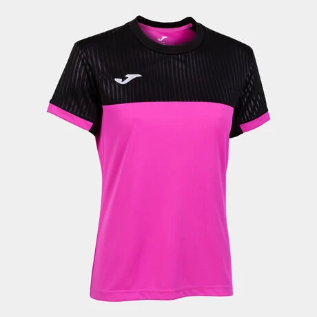 JOMA Camiseta Manga Corta Mujer Montreal Rosa Flúor Negro 3 JOMA Camiseta Manga Corta Mujer Montreal Rosa Flúor Negro
