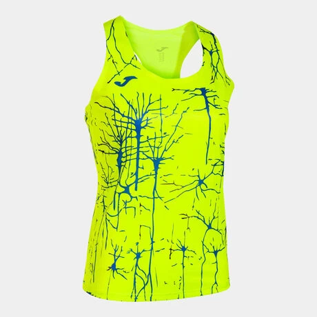 JOMA Camiseta Tirantes Mujer Elite IX Amarillo Flúor 3 JOMA Camiseta Tirantes Mujer Elite IX Amarillo Flúor