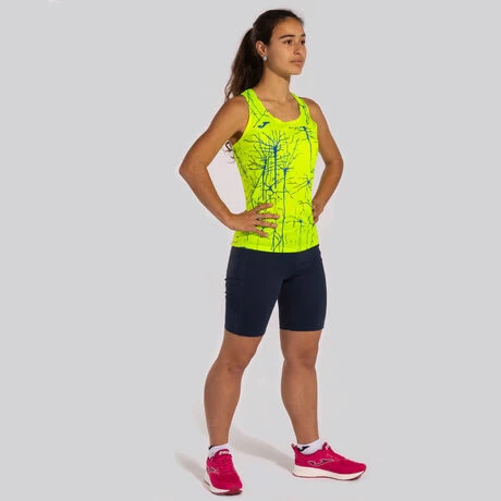 JOMA Camiseta Tirantes Mujer Elite IX Amarillo Flúor 6 JOMA Camiseta Tirantes Mujer Elite IX Amarillo Flúor - Imagen 4