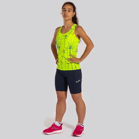 JOMA Camiseta Tirantes Mujer Elite IX Amarillo Flúor 8 JOMA Camiseta Tirantes Mujer Elite IX Amarillo Flúor - Imagen 6