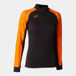 JOMA Sudadera Mujer Elite IX Negro Naranja