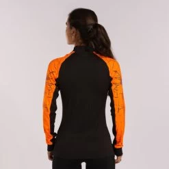 JOMA Sudadera Mujer Elite IX Negro Naranja -Deportiva Ropa Tienda 901649.108 3