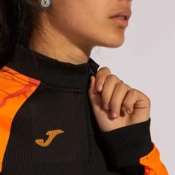 JOMA Sudadera Mujer Elite IX Negro Naranja -Deportiva Ropa Tienda 901649.108 5
