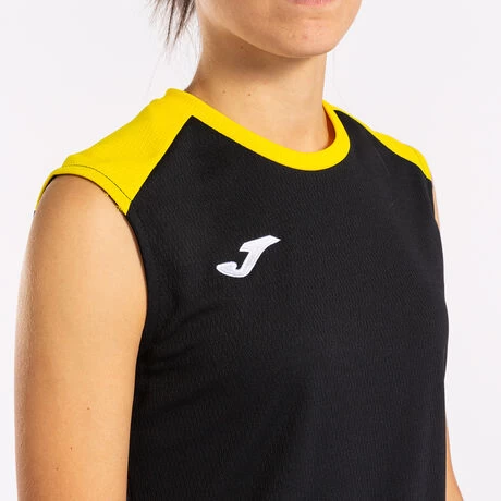 JOMA Camiseta Tirantes Mujer Eco Championship Negro Amarillo 5 JOMA Camiseta Tirantes Mujer Eco Championship Negro Amarillo - Imagen 3