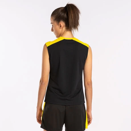 JOMA Camiseta Tirantes Mujer Eco Championship Negro Amarillo 6 JOMA Camiseta Tirantes Mujer Eco Championship Negro Amarillo - Imagen 4