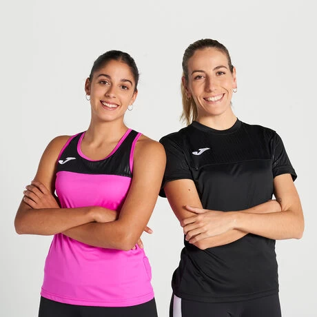 JOMA Camiseta Tirantes Mujer Montreal Rosa Flúor Negro 4 JOMA Camiseta Tirantes Mujer Montreal Rosa Flúor Negro - Imagen 2