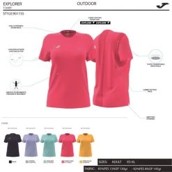 JOMA Camiseta Manga Corta Mujer Explorer Turquesa 11 JOMA Camiseta Manga Corta Mujer Explorer Turquesa -Deportiva Ropa Tienda 901735.428 5