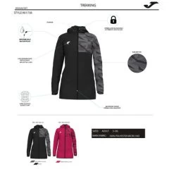 JOMA Chubasquero Mujer Explorer Negro Antracita -Deportiva Ropa Tienda 901738.110 6