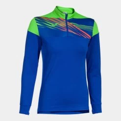 JOMA Sudadera Mujer Elite X Royal Verde Flúor