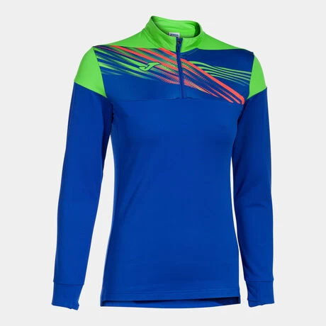 JOMA Sudadera Mujer Elite X Royal Verde Flúor 3 JOMA Sudadera Mujer Elite X Royal Verde Flúor