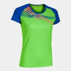 JOMA Camiseta Manga Corta Mujer Elite X Verde Flúor Royal