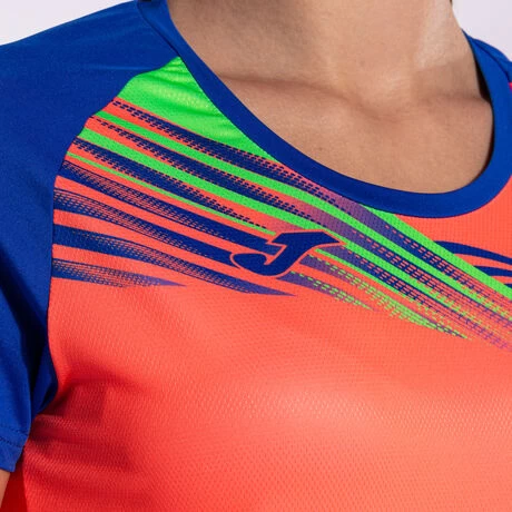 JOMA Camiseta Manga Corta Mujer Elite X Coral Flúor Royal 8 JOMA Camiseta Manga Corta Mujer Elite X Coral Flúor Royal - Imagen 6