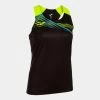 JOMA Camiseta Tirantes Mujer Elite X Negro Amarillo Flúor