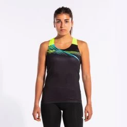 JOMA Camiseta Tirantes Mujer Elite X Negro Amarillo Flúor -Deportiva Ropa Tienda 901812.121 3