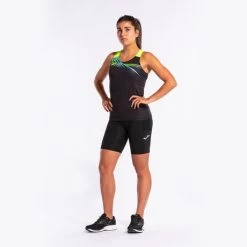 JOMA Camiseta Tirantes Mujer Elite X Negro Amarillo Flúor -Deportiva Ropa Tienda 901812.121 6
