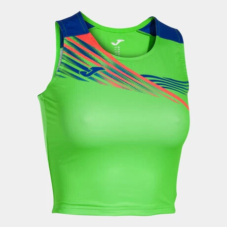 JOMA Top Mujer Elite X Verde Flúor Royal 3 JOMA Top Mujer Elite X Verde Flúor Royal