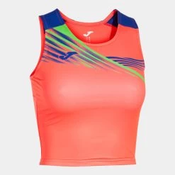 JOMA Top Mujer Elite X Coral Flúor Royal