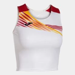 JOMA Top Mujer Elite X Blanco Rojo