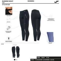 JOMA Mallas Largas Mujer R-Night Negro 15 JOMA Mallas Largas Mujer R-Night Negro -Deportiva Ropa Tienda 901828.100 7