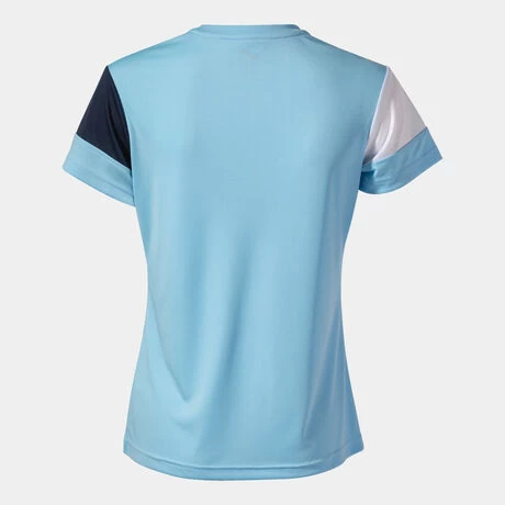JOMA Camiseta Manga Corta Mujer Crew V Celeste Marino Blanco 4 JOMA Camiseta Manga Corta Mujer Crew V Celeste Marino Blanco - Imagen 2