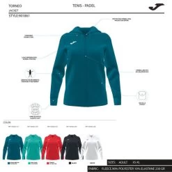 JOMA Chaqueta Con Capucha Mujer Sculpture II Turquesa 17 JOMA Chaqueta Con Capucha Mujer Sculpture II Turquesa -Deportiva Ropa Tienda 901861.738 8