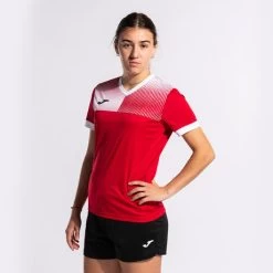 JOMA Camiseta Manga Corta Mujer Eco Supernova Rojo Blanco -Deportiva Ropa Tienda 901869.602 5
