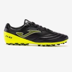 JOMA Botas Fútbol Numero-10 23 Césped Artificial AG Negro Amarillo Flúor