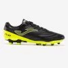 JOMA Botas Fútbol Numero-10 23 Terreno Firme FG Negro Amarillo Flúor