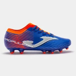 JOMA Botas Fútbol Propulsion Cup 23 Terreno Firme FG Royal Naranja Flúor